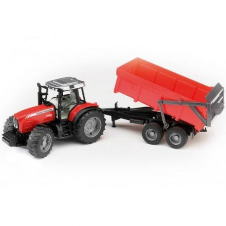 Ciągnik Massey Ferguson 7480 z przyczepą ® - BRUDER 02045